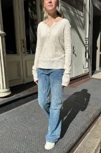 Ahern Floral Thermal Top sold by Brandy Melville