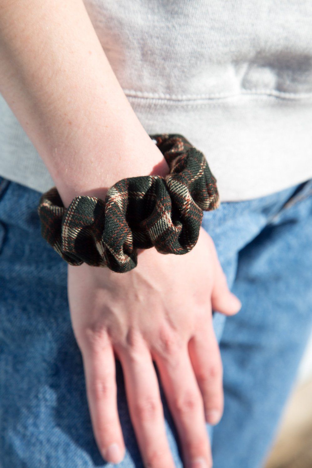 Plaid Scrunchie sold by Brandy Melville product image thumbnail 3