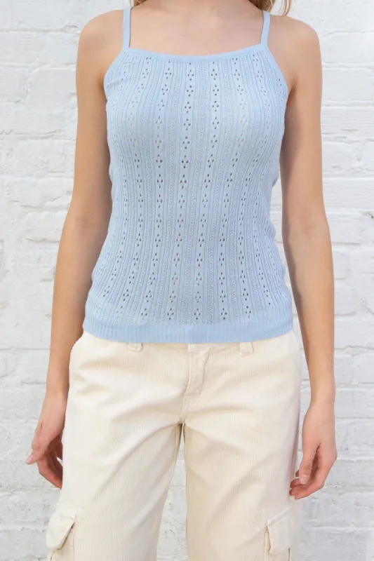 Skylar Eyelet Tank (Do Not Enable) OK sold by Brandy Melville