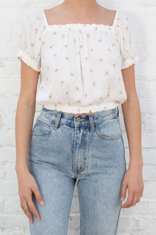 Mira Floral Top sold by Brandy Melville