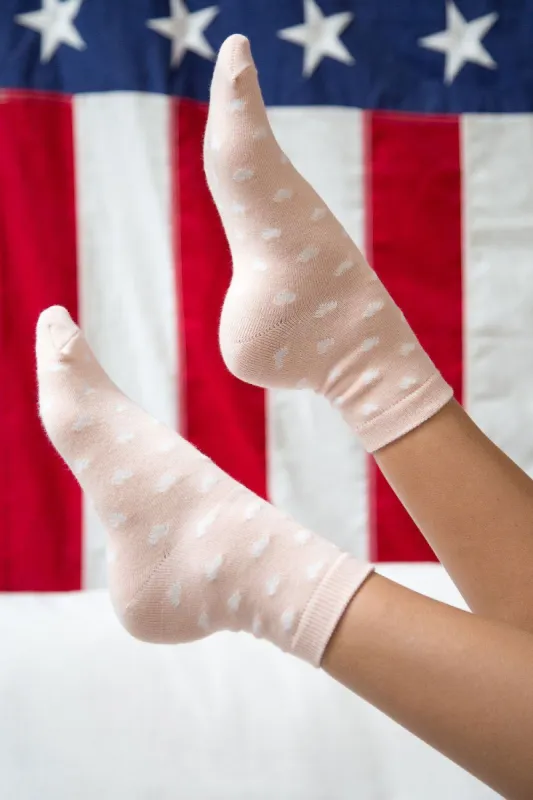 Pink Heart Socks sold by Brandy Melville