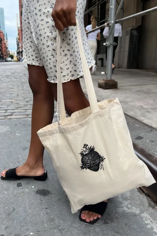 Sacred Heart Tote Bag sold by Brandy Melville