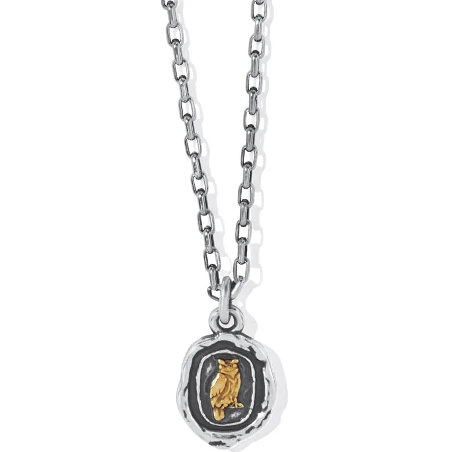 Ferrara Virtue Owl Pendant Necklace sold by Brighton
