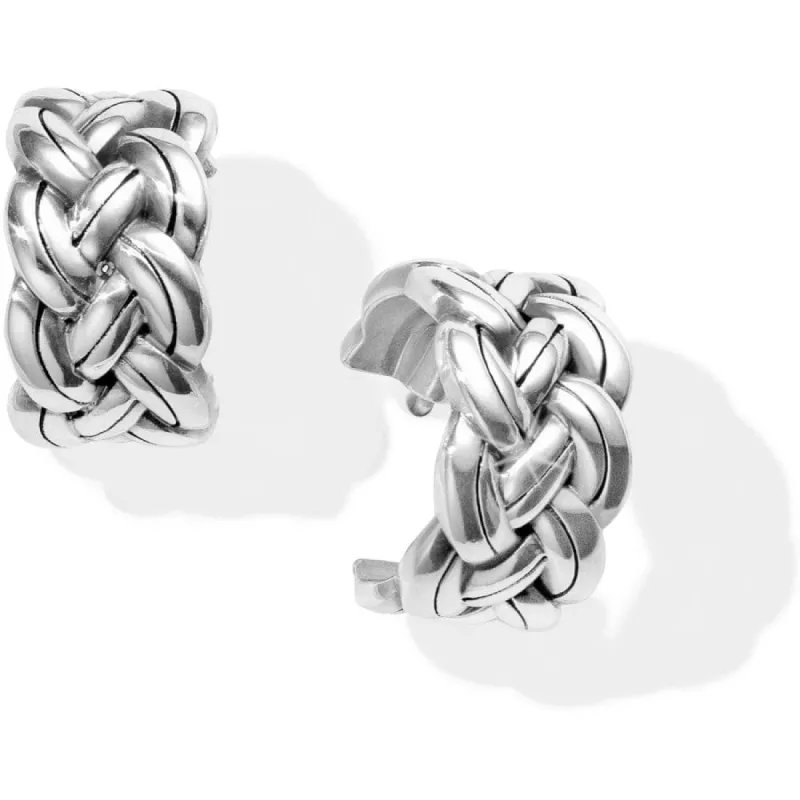 Interlok Woven Hoop Earrings sold by Brighton