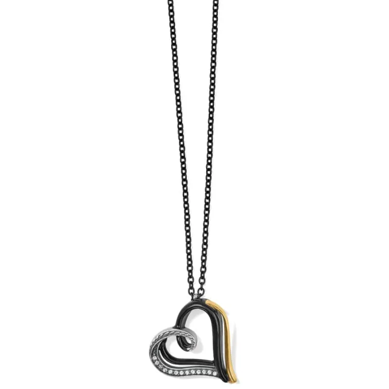 Neptune's Rings Night Heart Necklace sold by Brighton
