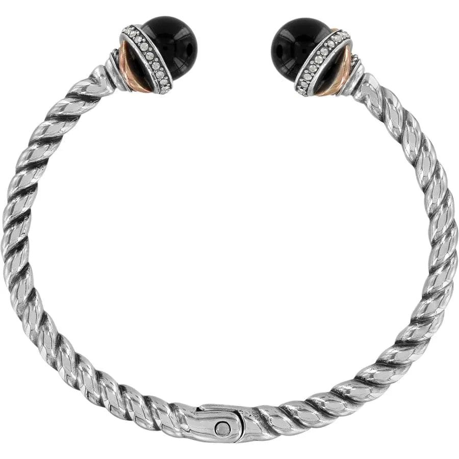 Neptune's Rings Black Agate Open Hinged Bangle sold by Brighton product image thumbnail 2