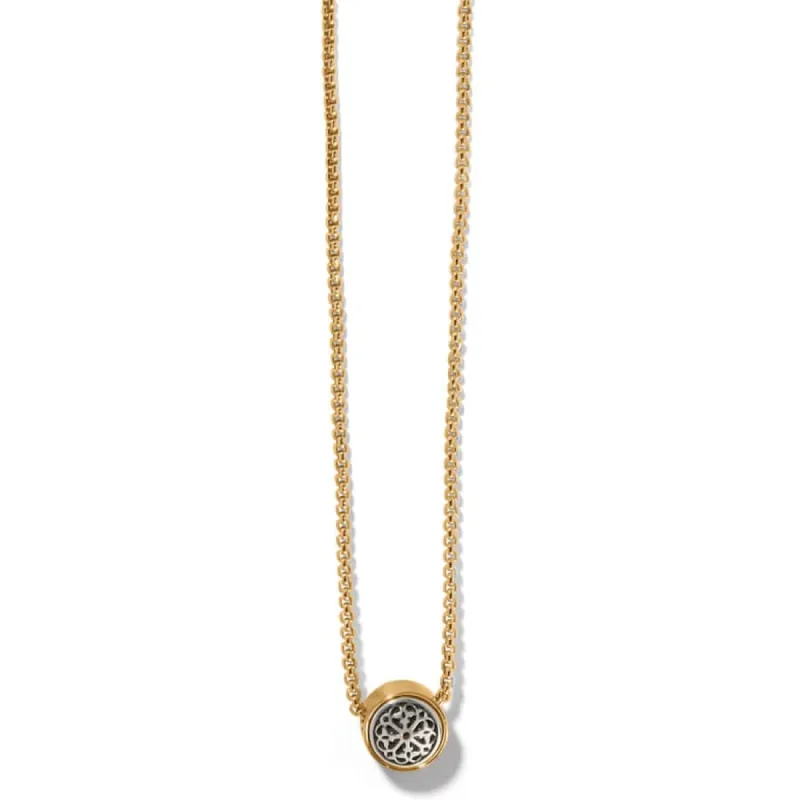 Ferrara Two Tone Luce Mini Pendant Necklace sold by Brighton