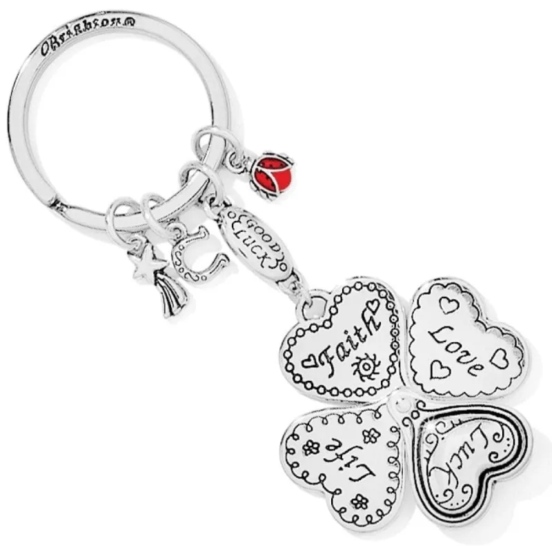 Lucky Clover Heart Key Fob sold by Brighton
