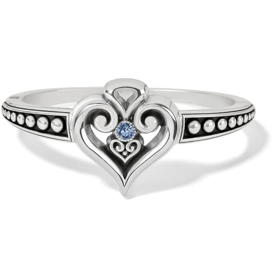 Alcazar Heart Glint Hinged Bangle sold by Brighton