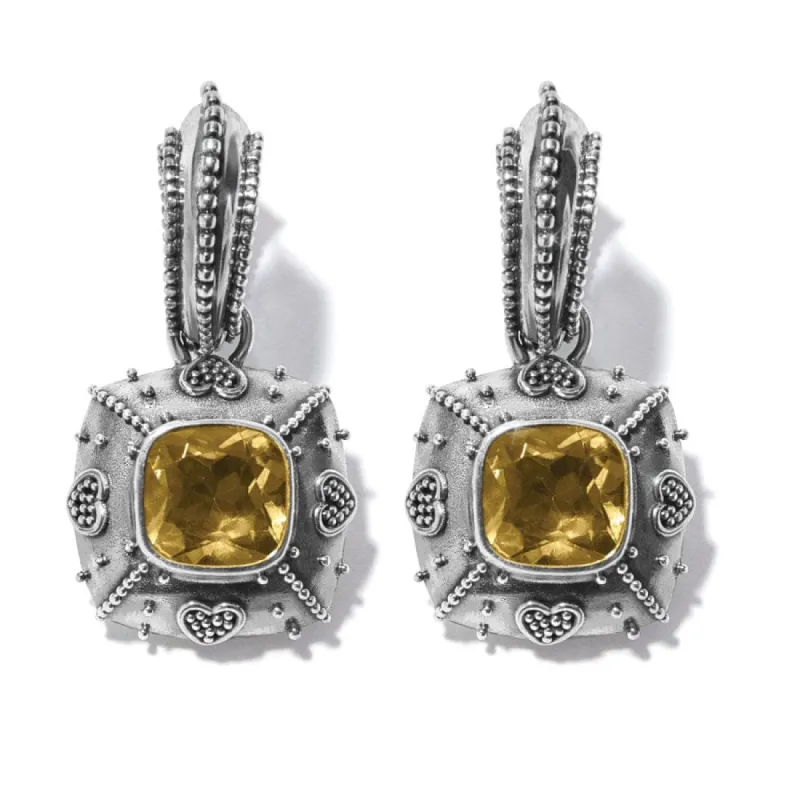 Bali Citrine Java Hinged Hoop Earrings sold by Brighton