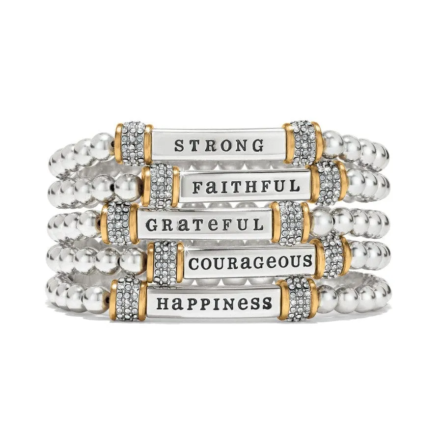 Meridian Courageous Two Tone Stretch Bracelet sold by Brighton product image thumbnail 3