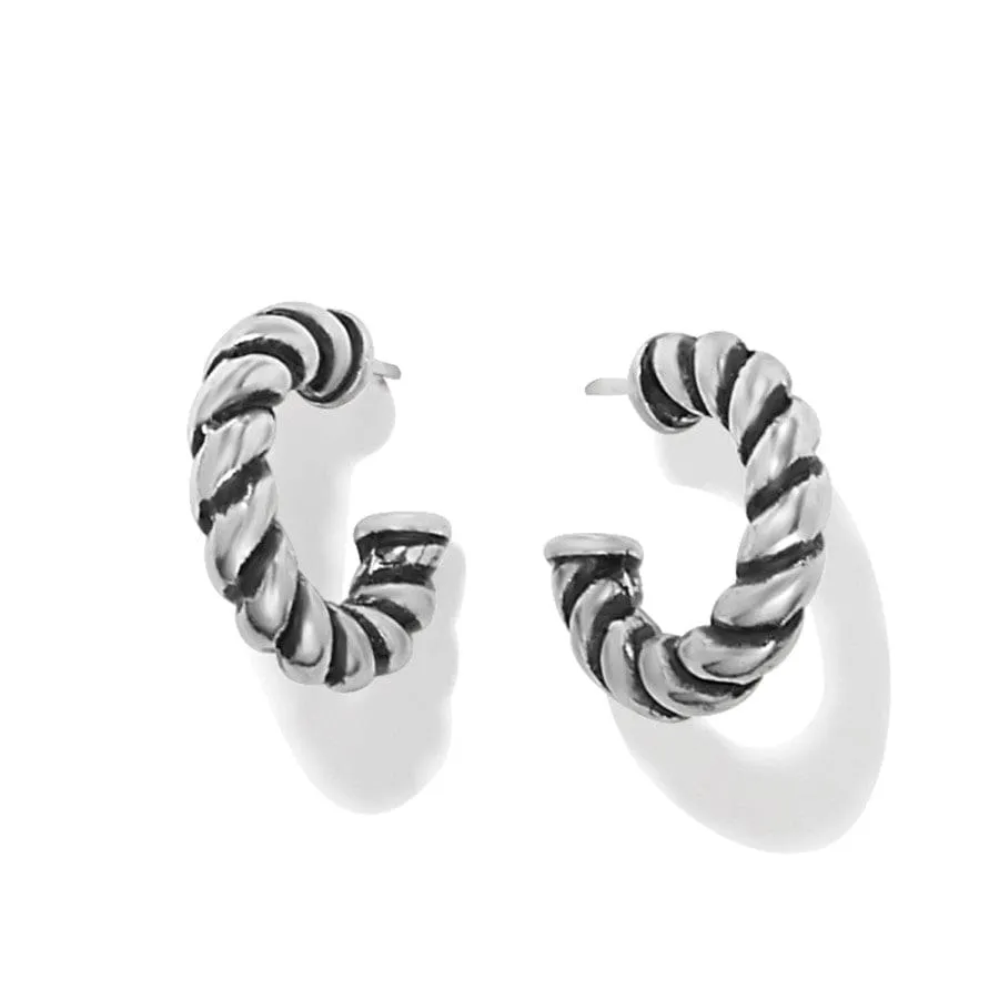 Interlok Twist Small Post Hoop Earrings sold by Brighton
