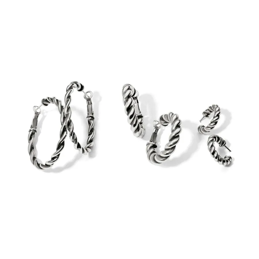Interlok Twist Small Post Hoop Earrings sold by Brighton product image thumbnail 3