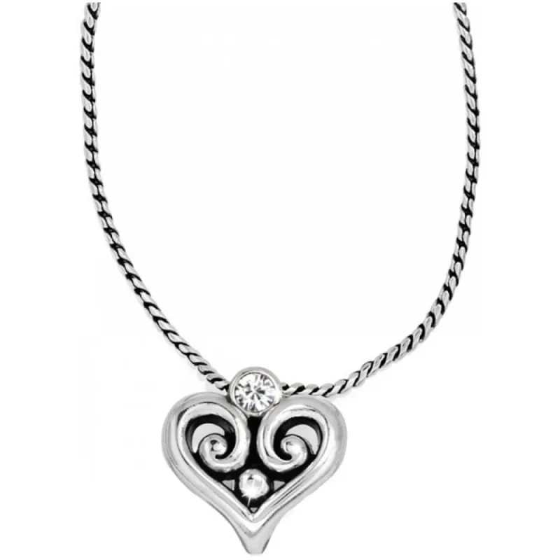 Alcazar Heart Badge Clip Necklace sold by Brighton