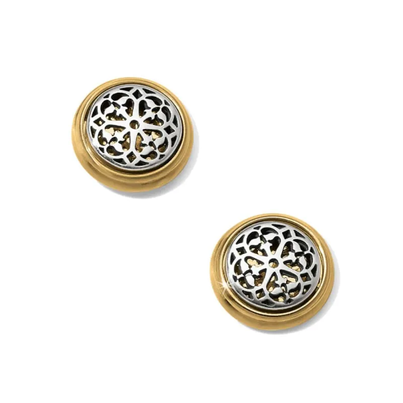Ferrara Two Tone Post Earrings sold by Brighton
