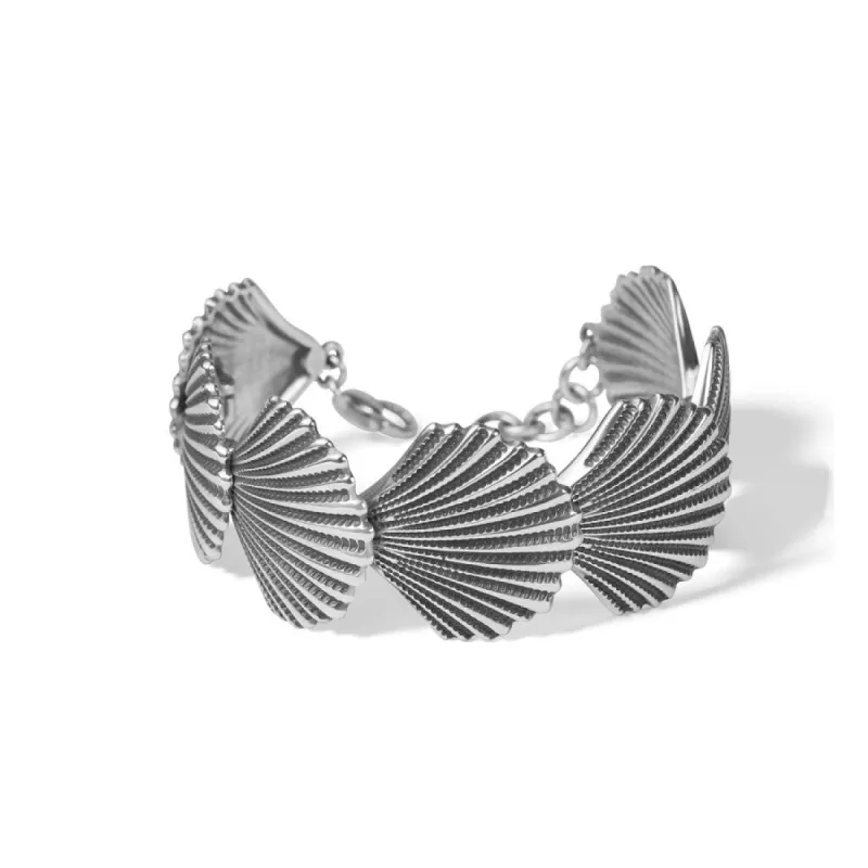 Silver Shells Flex Cuff Bracelet sold by Brighton