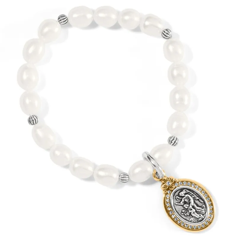 Guardian Angel Pearl Stretch Bracelet sold by Brighton