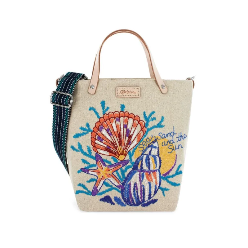 Sea Sand Sun Embroidered Medium Messenger Bag sold by Brighton