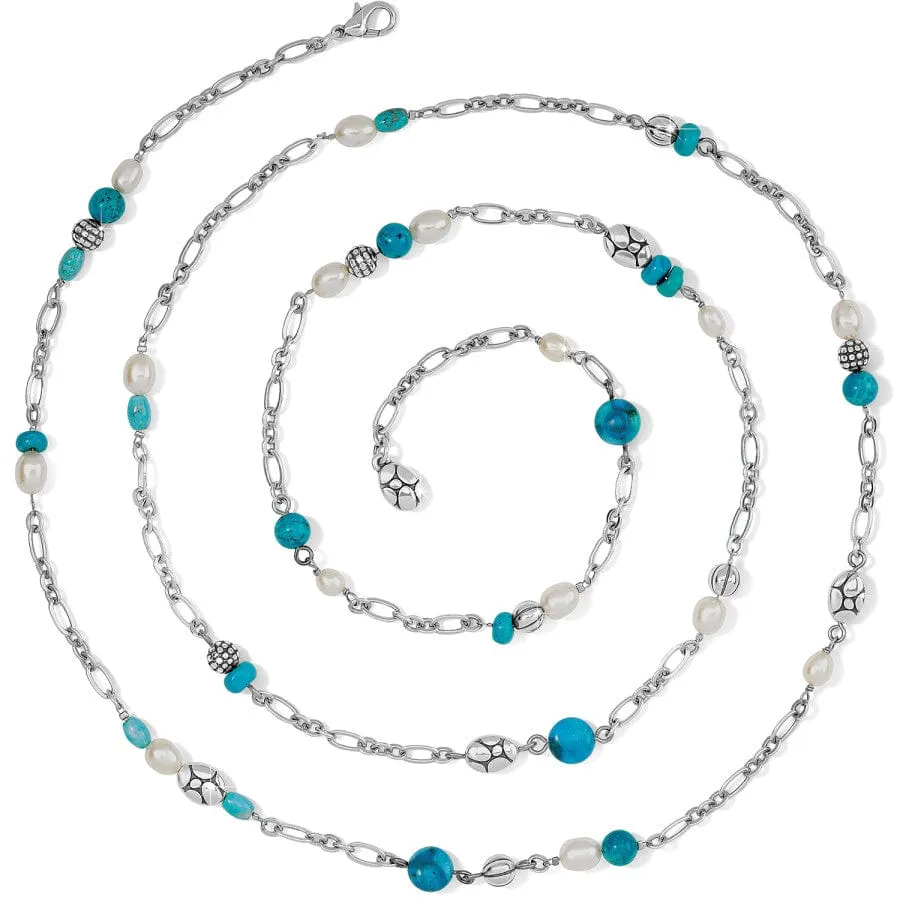 Pebble Turquoise And Pearl Convertible Y Necklace sold by Brighton product image thumbnail 4