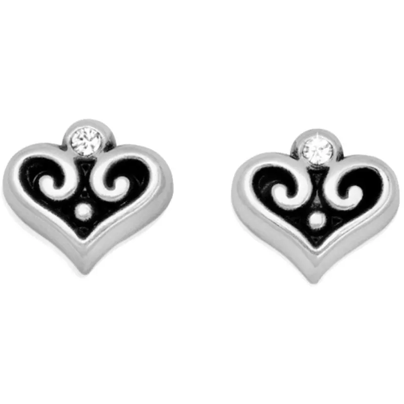 Alcazar Heart Mini Post Earrings sold by Brighton