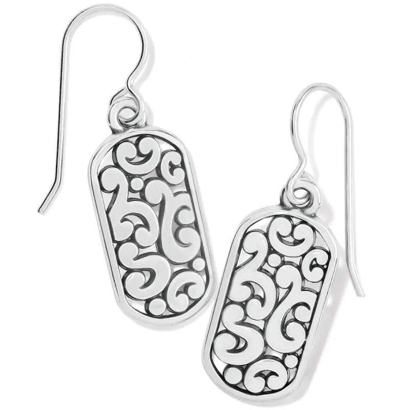 Contempo Token Tag French Wire Earrings sold by Brighton