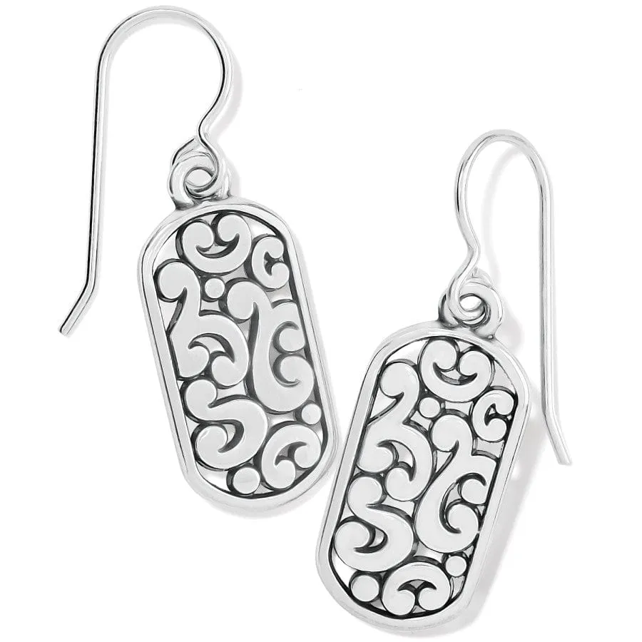 Contempo Token Tag French Wire Earrings sold by Brighton