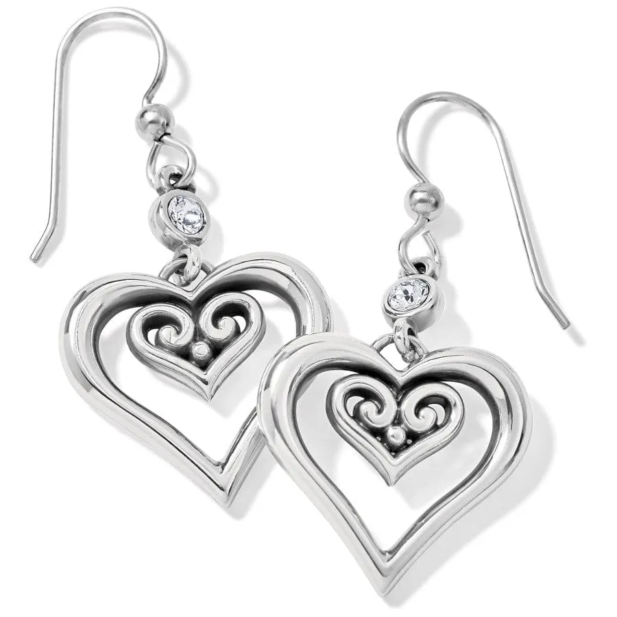 Alcazar Duet Heart French Wire Earrings sold by Brighton product image thumbnail 2