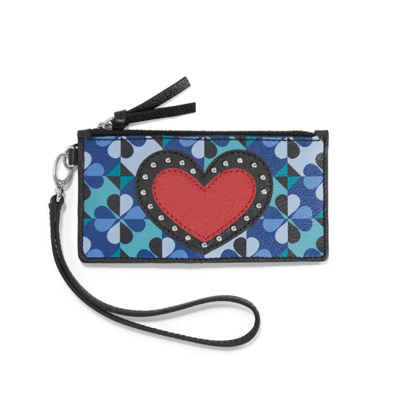 Fashionista Moody Blue Card Pouch sold by Brighton