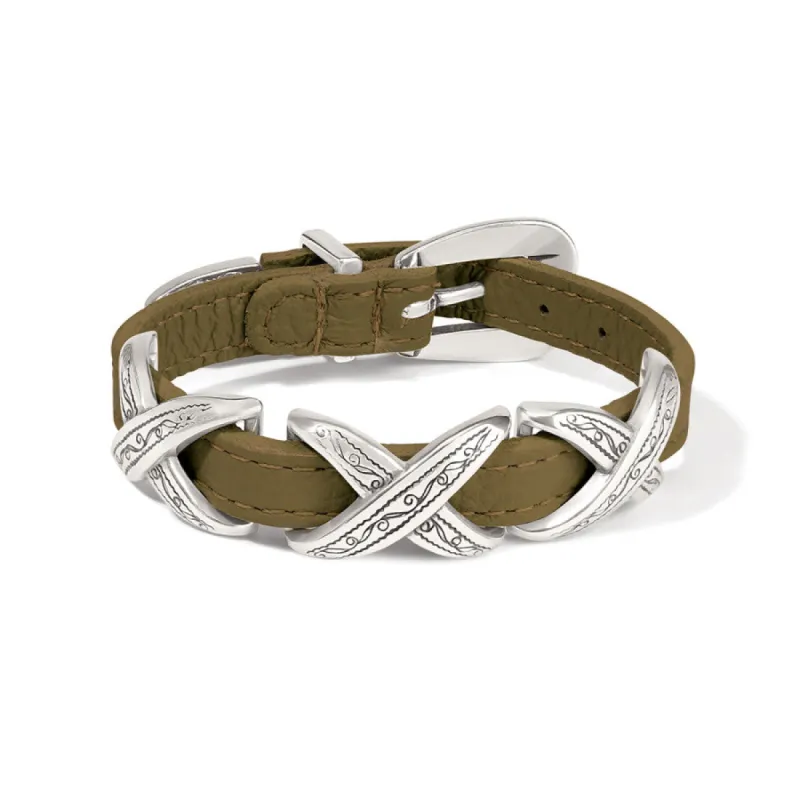 Kriss Kross Etched Bandit Bracelet sold by Brighton