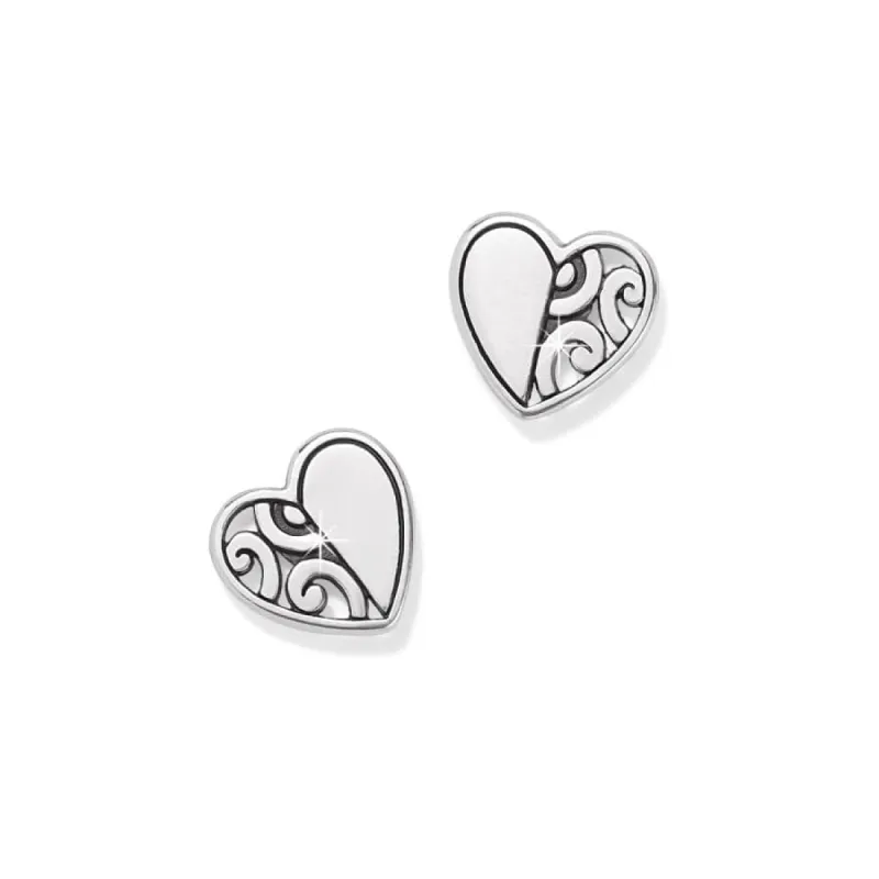Deco Heart Mini Post Earrings sold by Brighton