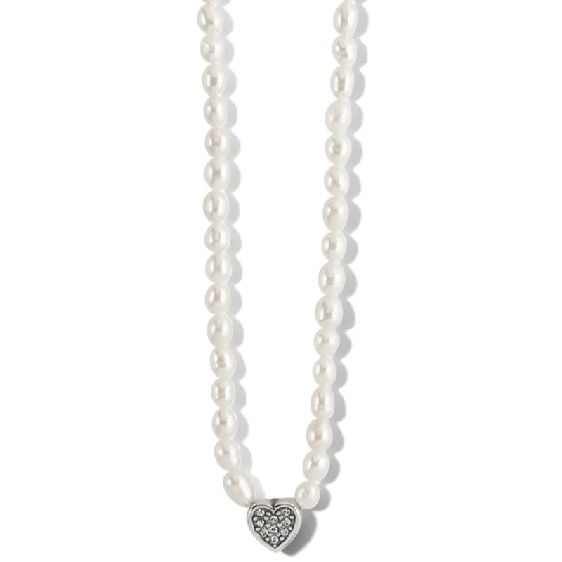 Meridian Zenith Heart Pearl Necklace sold by Brighton