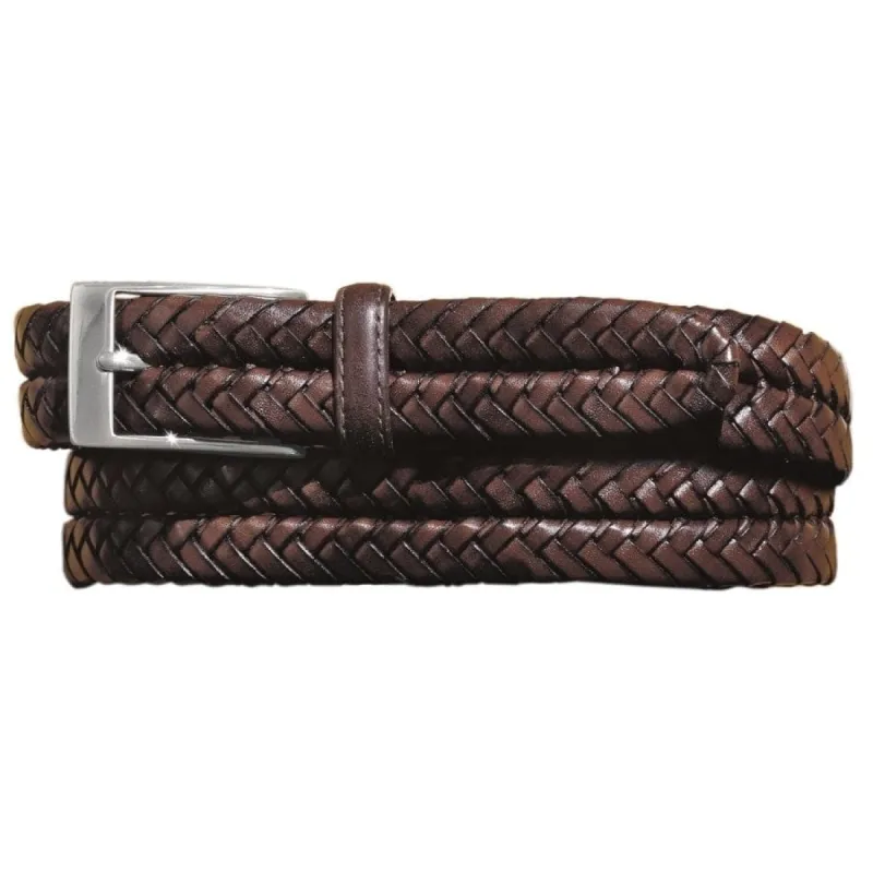 New Milan Woven Silver Belt sold by Brighton