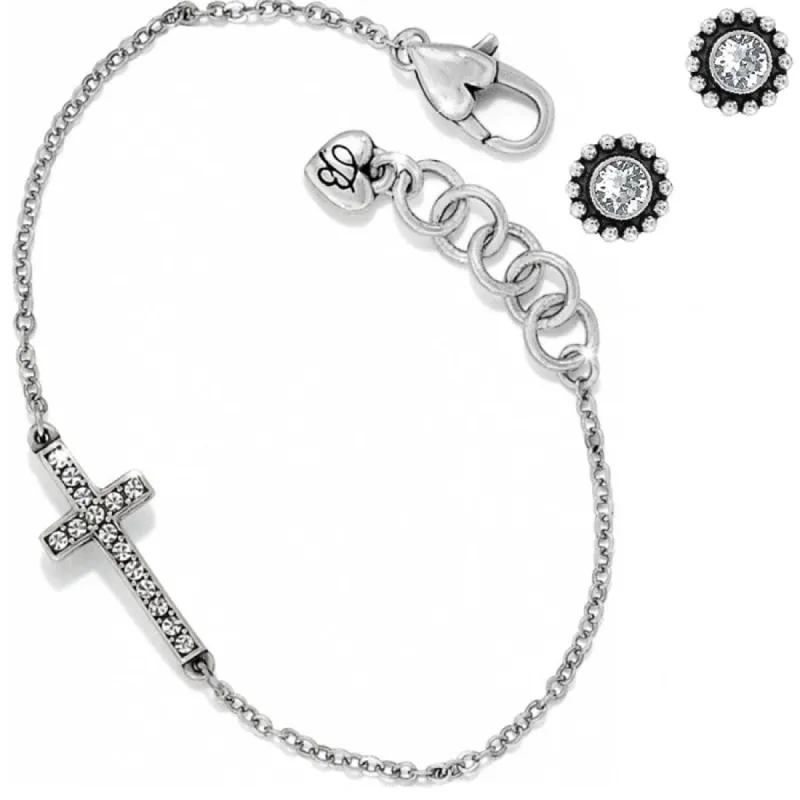 Starry Night Cross Twinkle Bracelet Gift Set sold by Brighton