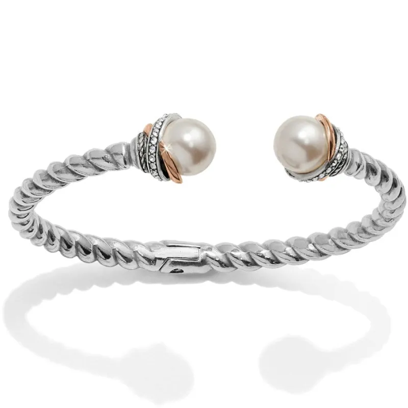 Neptune's Rings Pearl Open Hinged Bangle sold by Brighton