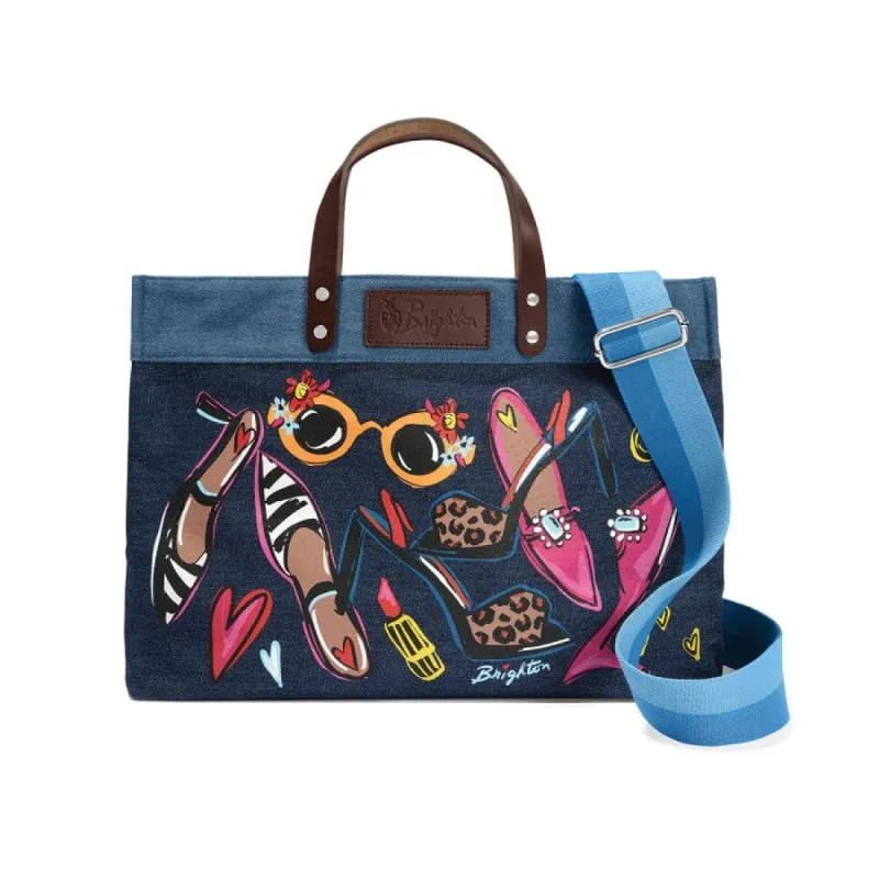 Shoe Love East West Denim Tote sold by Brighton
