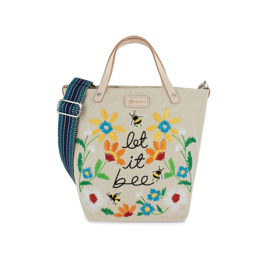 Let It Bee Embroidered Medium Messenger Bag sold by Brighton