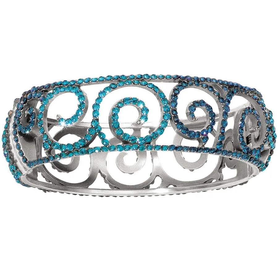 Sea of Love Crystal Hinged Bangle sold by Brighton