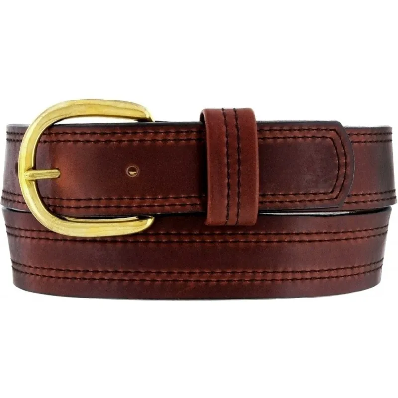 X Stitching Oiltan Belt sold by Brighton