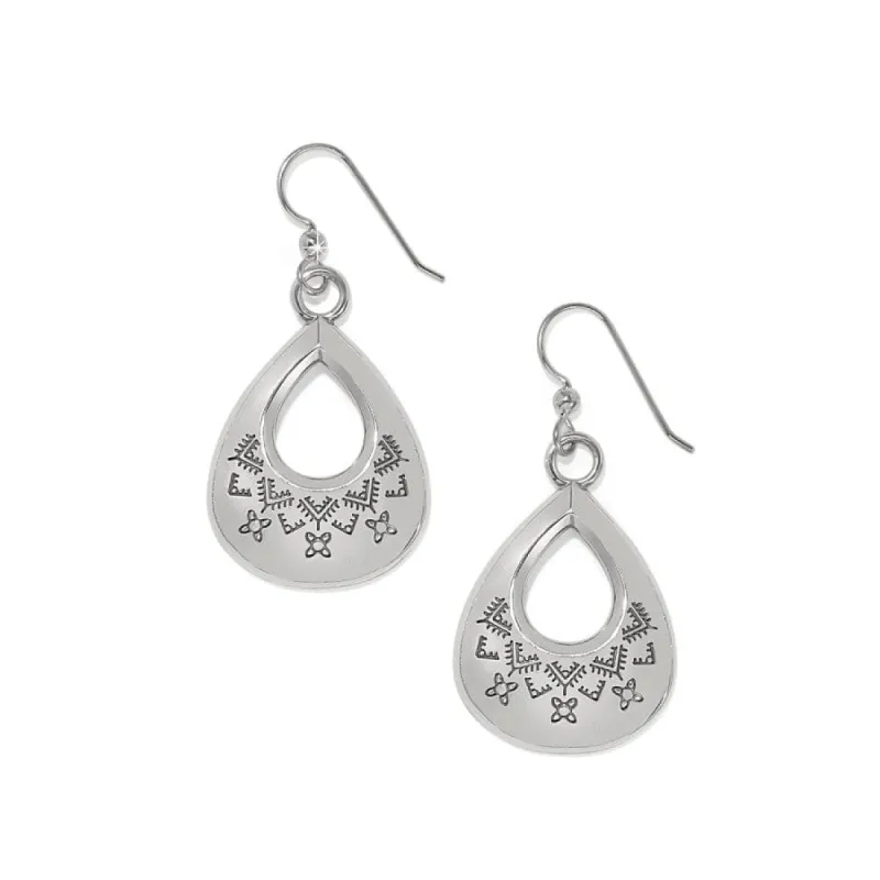 Mosaic Paseo Etch Teardrop French Wire Earrings sold by Brighton