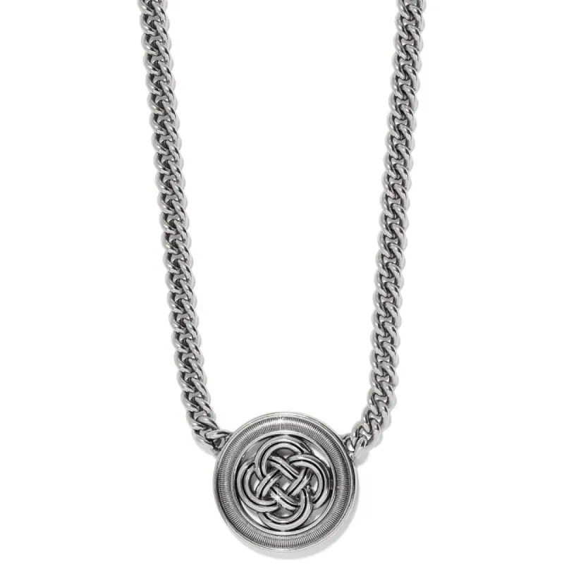 Interlok Bold Medallion Necklace sold by Brighton
