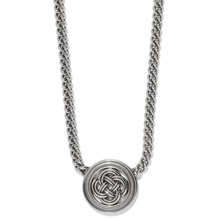 Interlok Bold Medallion Necklace sold by Brighton