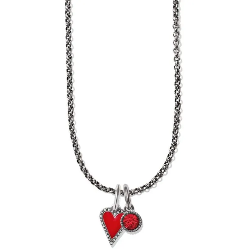 Dazzling Love Red Heart Charm Necklace sold by Brighton