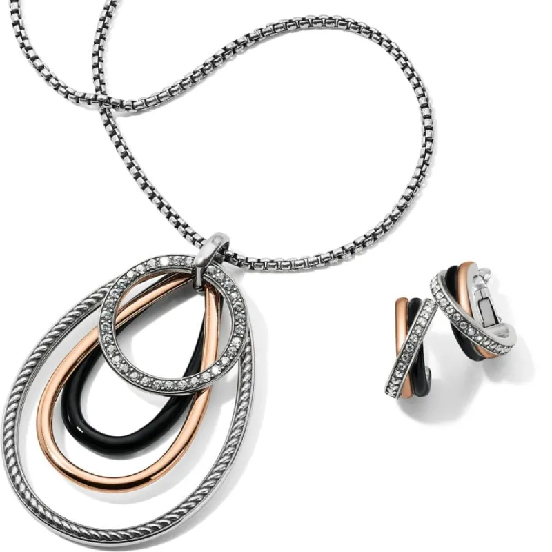 Neptune's Rings Black Necklace Gift Set sold by Brighton