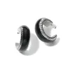 Interlok Noir Small Hoop Earrings sold by Brighton