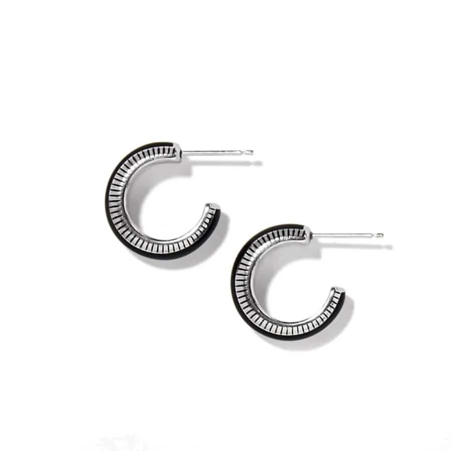 Interlok Noir Small Hoop Earrings sold by Brighton product image thumbnail 2