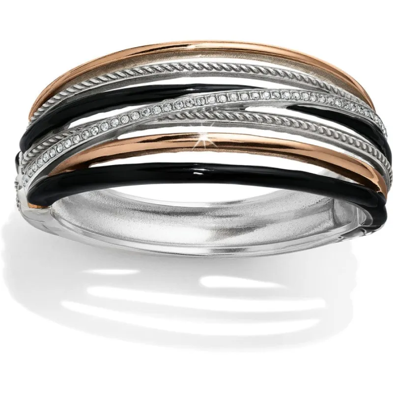 Neptune's Rings Black Hinged Bangle sold by Brighton