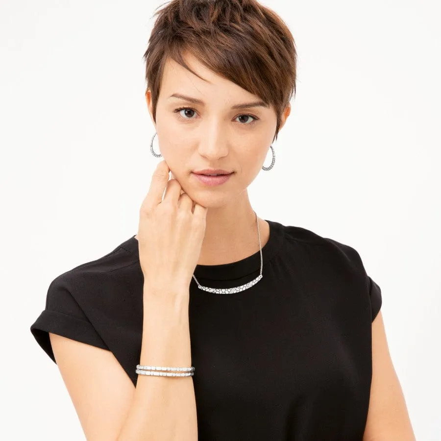 Pebble Pave Hoop Earrings sold by Brighton product image thumbnail 3