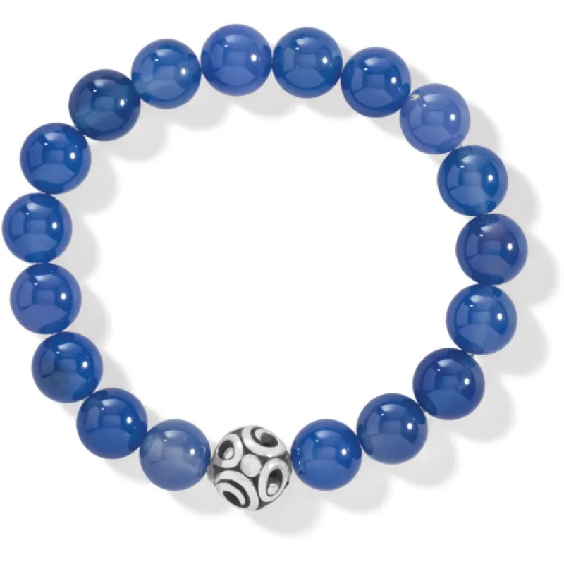 Contempo Chroma Blue Agate Stretch Bracelet sold by Brighton