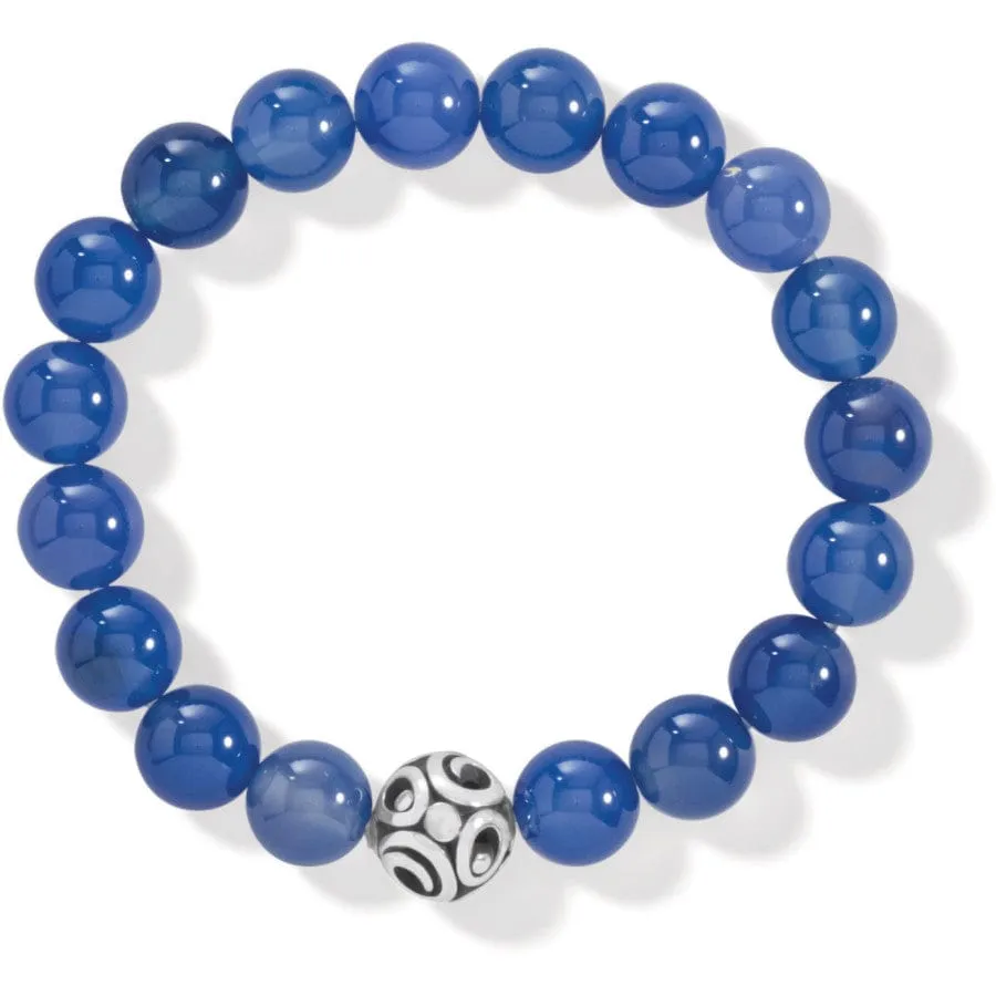 Contempo Chroma Blue Agate Stretch Bracelet sold by Brighton