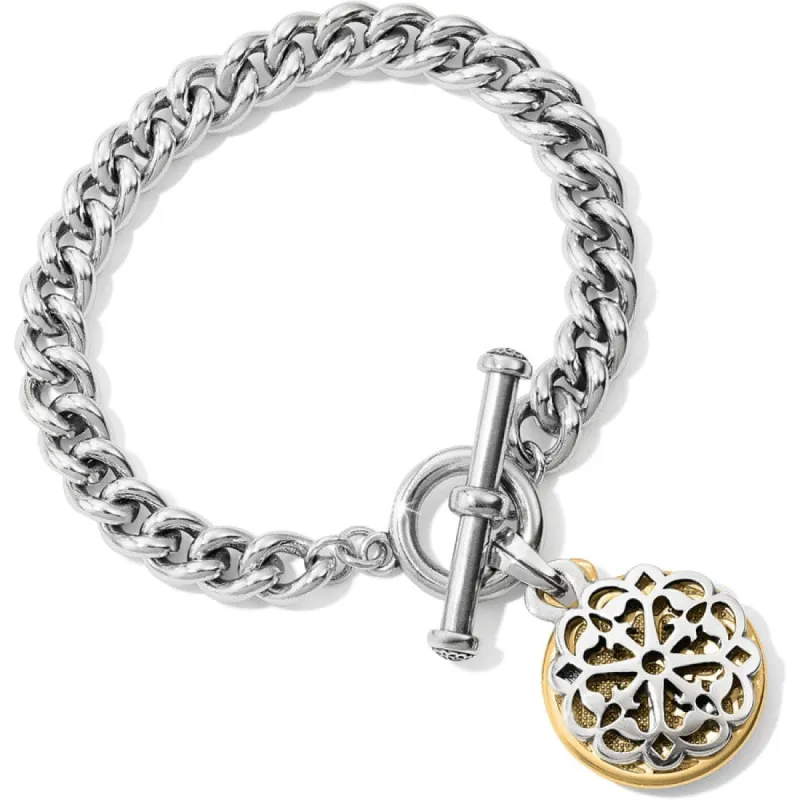 Ferrara Two Tone Toggle Bracelet sold by Brighton